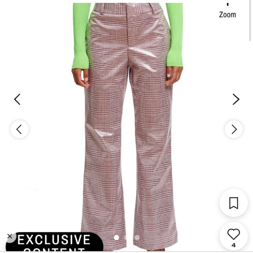 Fung Lan and Co. Patent Plaid Women's Pants
